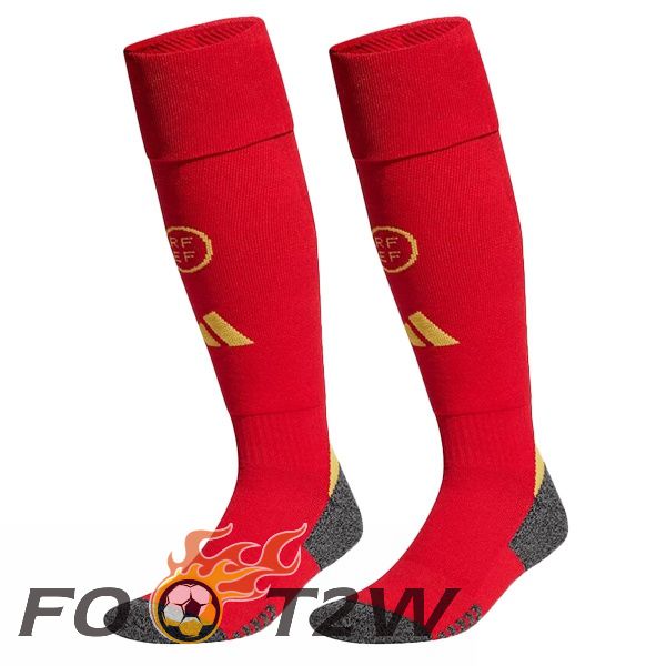 Chaussettes De Foot Espagne Domicile Rouge 2024/2025