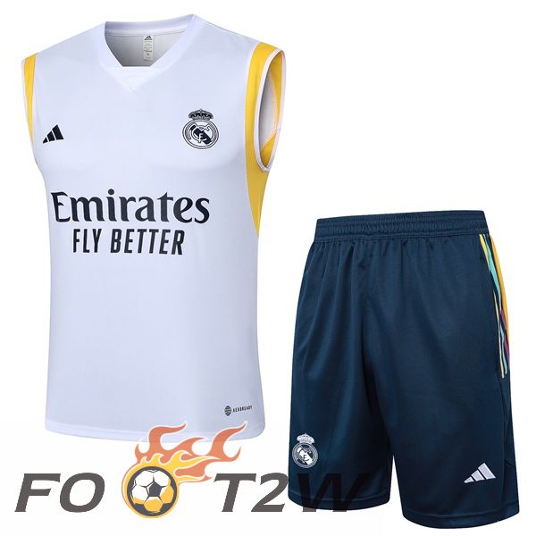 Gilet Foot Real Madrid + Shorts Blanc 2024/2025