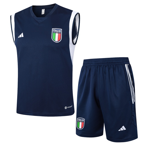 Gilet De Foot Italie + Shorts Bleu Royal 2024/2025