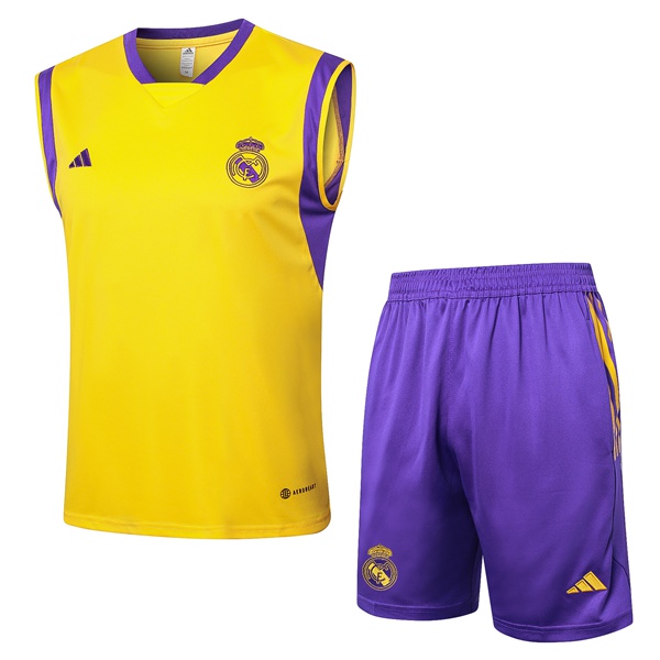 Gilet De Foot Real Madrid + Shorts Jaune 2024/2025