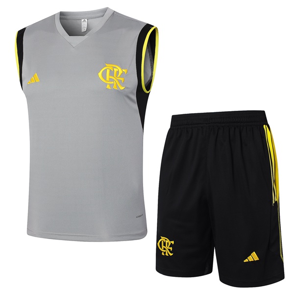 Gilet De Foot Flamengo + Shorts Gris 2024/2025