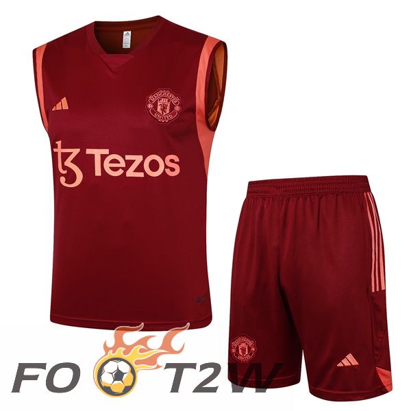 Gilet Foot Manchester United + Shorts Rouge 2024/2025