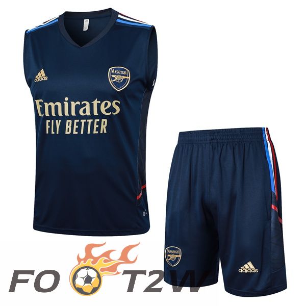 Gilet Foot Arsenal + Shorts Bleu Royal 2024/2025