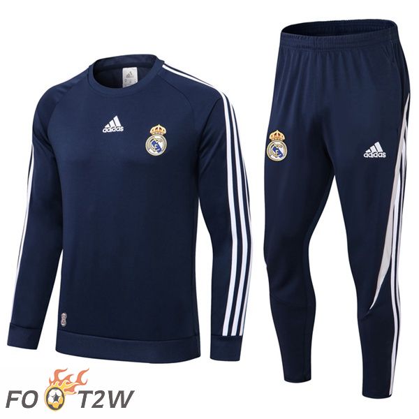 Ensemble Survetement Foot Real Madrid Bleu Royal 21/22