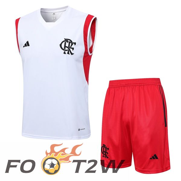 Gilet De Foot Flamengo + Shorts Blanc 2023/2024