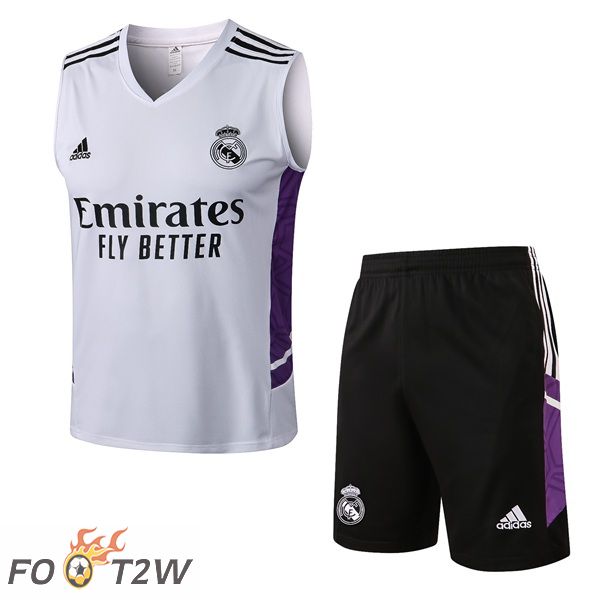 Gilet Foot Real Madrid + Short Blanc 2022/2023