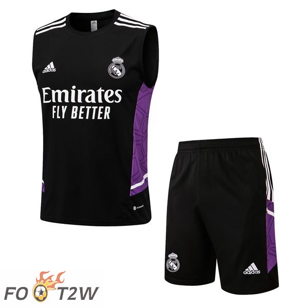 Gilet De Foot Real Madrid + Shorts Noir 2022/2023