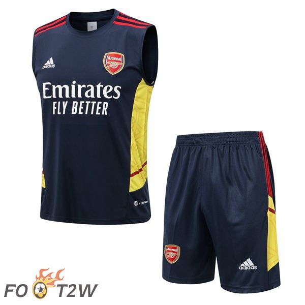 Gilet De Foot Arsenal + Shorts Bleu Royal 2022/2023