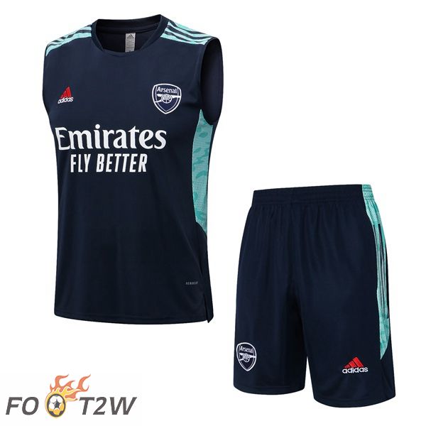 Gilet De Foot Arsenal + Shorts Bleu Royal 2022/2023