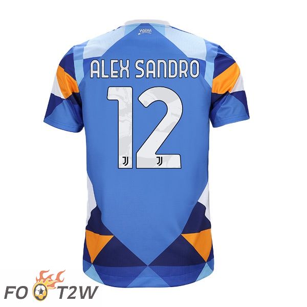 Maillot de Foot Juventus (ALEX SANDRO 12) Quatrieme Bleu 2021/2022