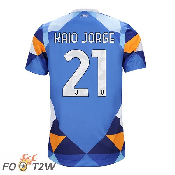 Maillot de Foot Juventus (KAIO JORGE 21) Quatrieme Bleu 2021/2022