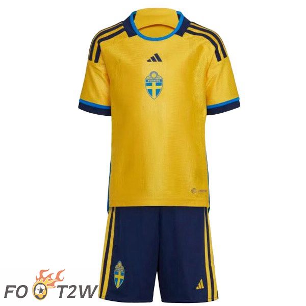 Maillot Foot Suede Enfant Domicile Jaune 2022/2023