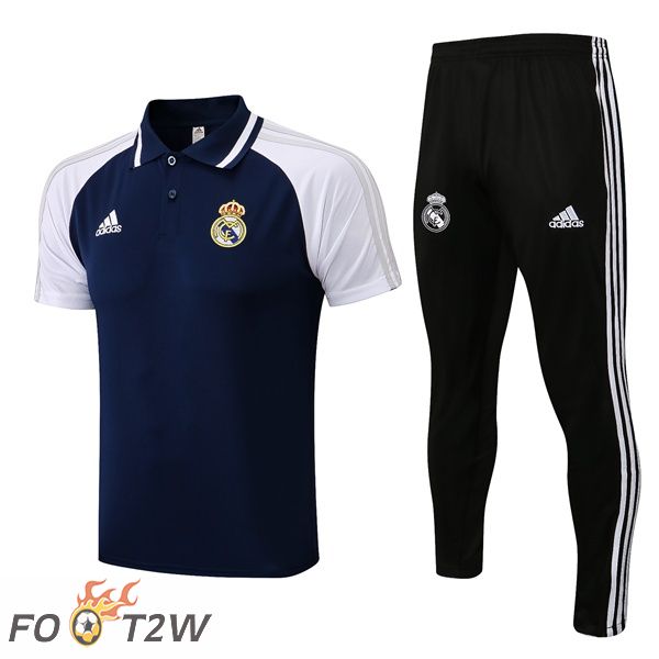 Ensemble Polo Real Madrid + Pantalon Bleu Royal 2021/2022