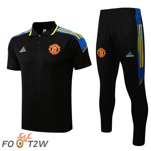 Ensemble Polo Manchester United + Pantalon Noir 2021/2022