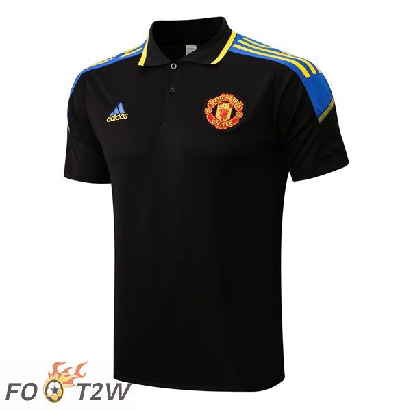 Polo Foot Manchester United Noir 2021/2022