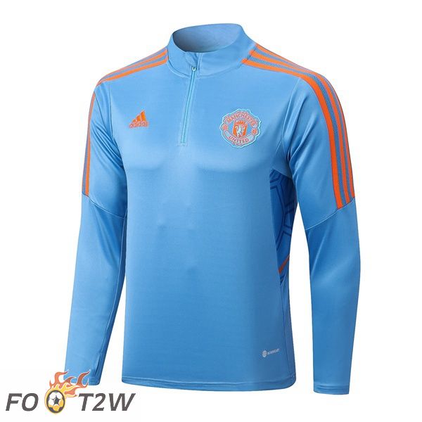 Training Sweatshirt Manchester United Homme Bleu 2022/2023