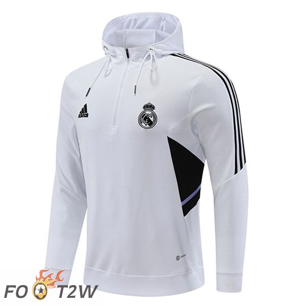 Sweatshirt à Capuche Real Madrid Blanc 2022/2023