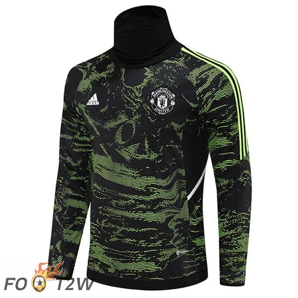 Training Sweatshirt Manchester United Col haut Vert 2022/2023