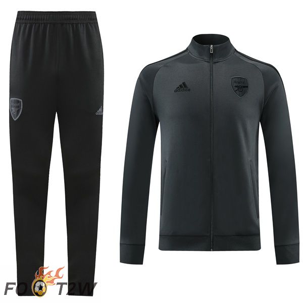 Ensemble Veste Survetement de Foot Arsenal Gris 2022/2023