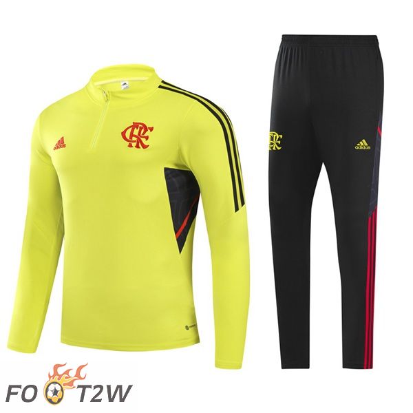 Ensemble Survetement de Foot Flamengo Jaune 2022/2023