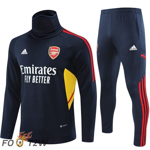 Ensemble Survetement De Foot Arsenal Col haut Bleu Royal 2022/2023