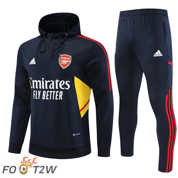 Ensemble Survetement Veste A Capuche Arsenal Bleu Royal 2022/2023