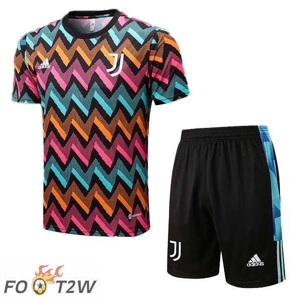 Training T-Shirts Juventus + Shorts Bleu 22/23