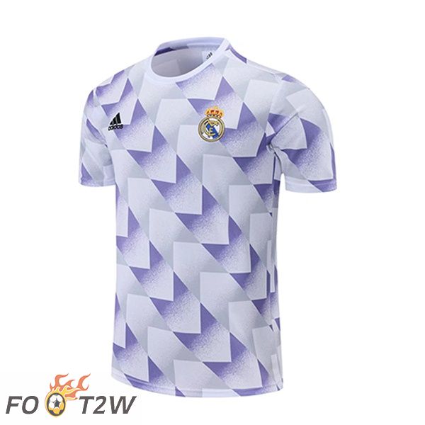 Training T-Shirts Real Madrid Blanc Pourpre 2022/2023