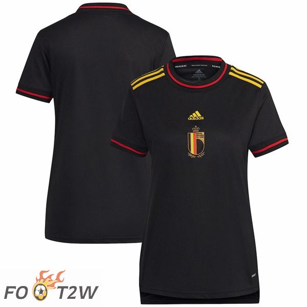 Maillot Foot Equipe de Belgique Femme Domicile Noir Euro Féminin 2022