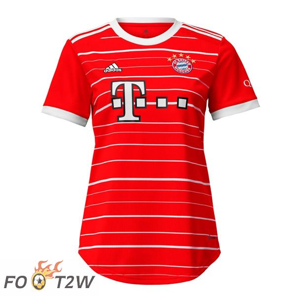 Maillot de Foot Bayern Munich Femme Domicile Rouge 2022/2023