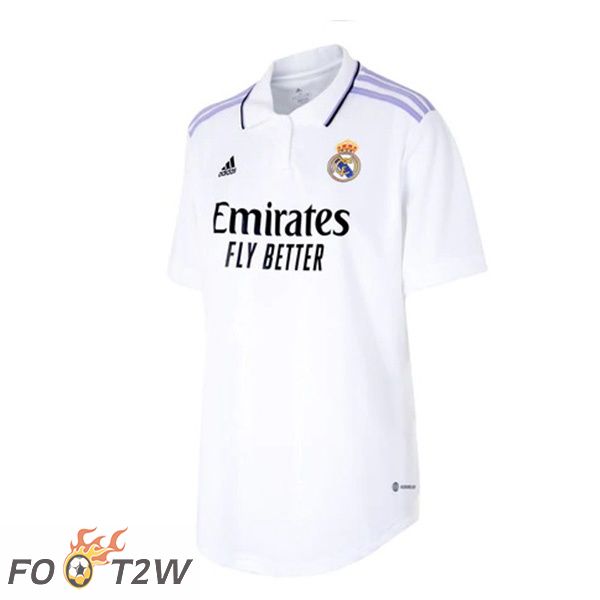 Maillot de Foot Real Madrid Femme Domicile Blanc 2022/2023