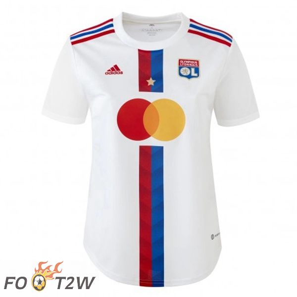 Maillot De Foot Lyon OL Femme Domicile Blanc 22/23