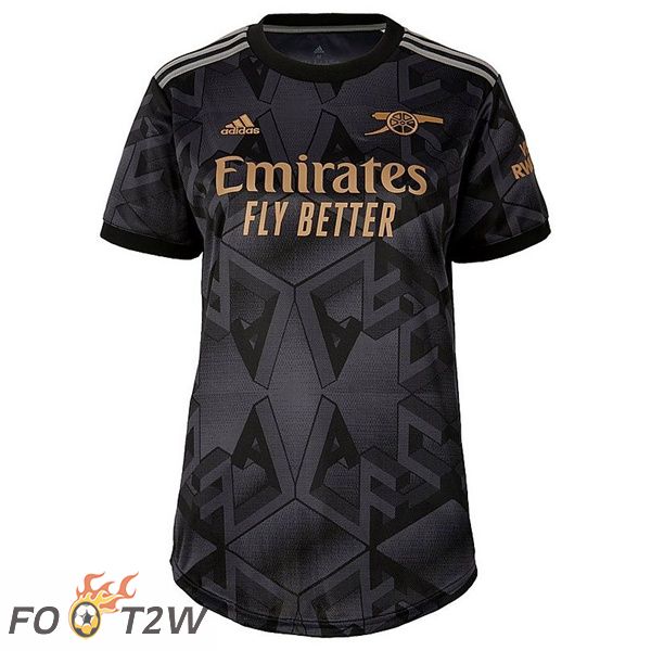 Maillot de Foot Arsenal Femme Exterieur Noir 2022/2023