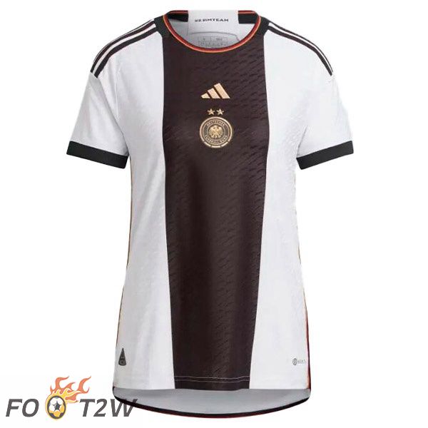 Maillot Foot Allemagne Femme Domicile Noir Blanc 2022/2023