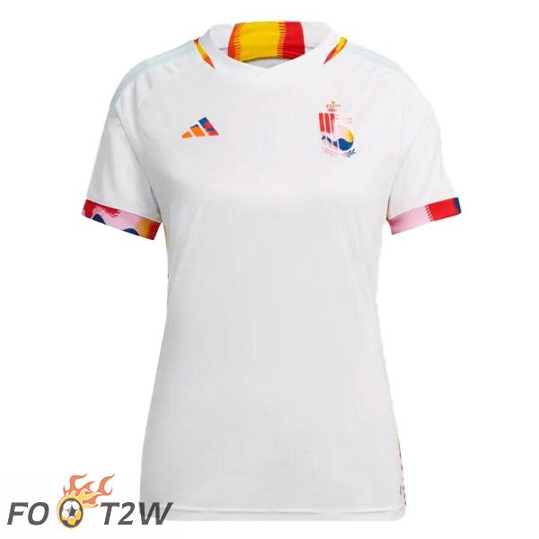 Maillots Equipe De Belgique Femme Exterieur Blanc 2022/2023