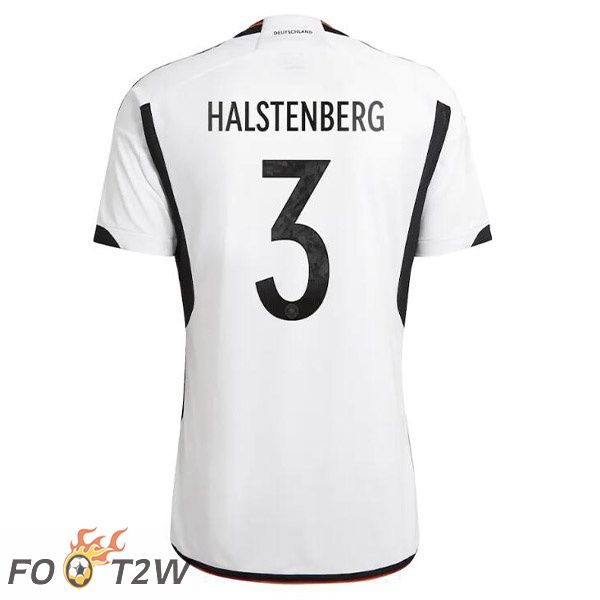 Maillot Allemagne (HALSTENBERG 3) Domicile Noir Blanc Coupe du monde 2022