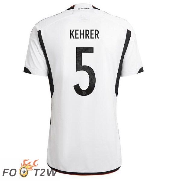 Maillot Allemagne (KEHRER 5) Domicile Noir Blanc Coupe du monde 2022