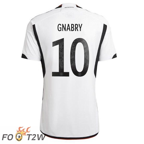 Maillot Allemagne (GNABRY 10) Domicile Noir Blanc Coupe du monde 2022