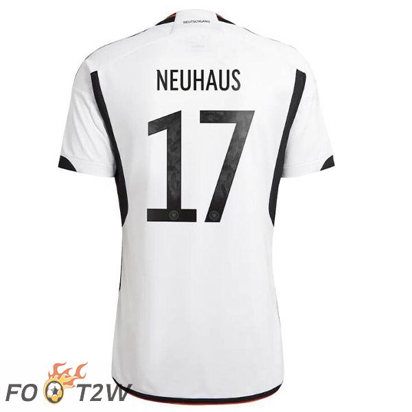 Maillot Allemagne (NEUHAUS 17) Domicile Noir Blanc Coupe du monde 2022