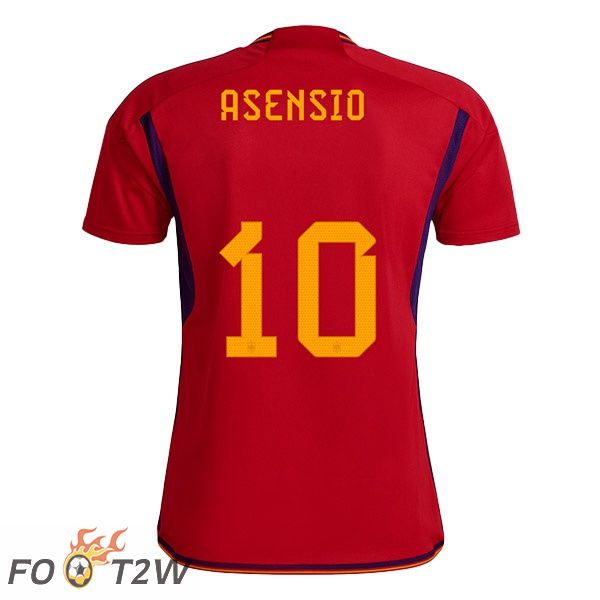 Maillots Equipe De Espagne (ASENSIO 10) Domicile Rouge Coupe du monde 2022