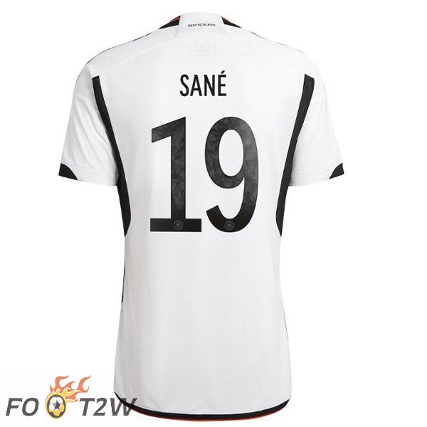 Maillot Allemagne (SANÉ 19) Domicile Noir Blanc Coupe du monde 2022