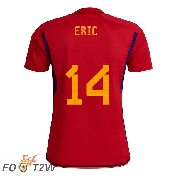 Maillots Equipe De Espagne (ERIC 14) Domicile Rouge Coupe du monde 2022