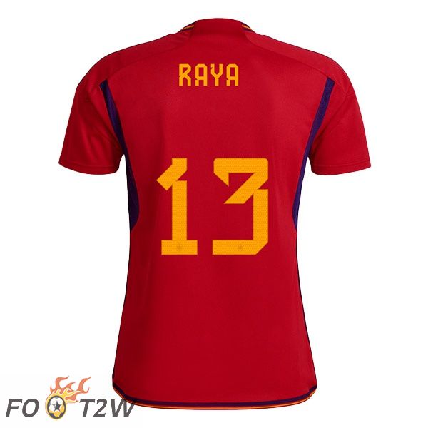 Maillots Equipe De Espagne (RAYA 13) Domicile Rouge Coupe du monde 2022