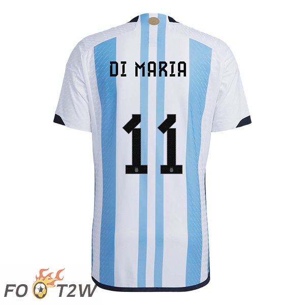 Maillot Foot Equipe de Argentine (DI MARIA 11) Domicile Bleu Blanc Coupe du monde 2022