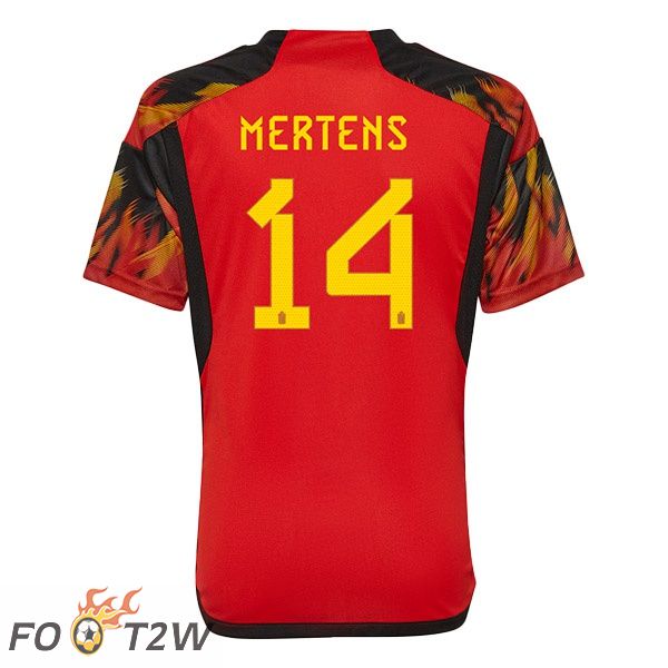 Maillots Equipe De Belgique (MERTENS 14) Domicile Rouge Coupe du monde 2022