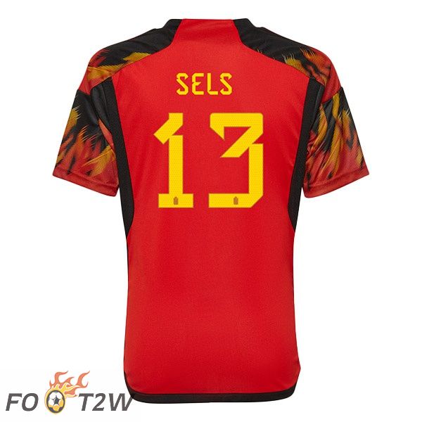 Maillots Equipe De Belgique (SELS 13) Domicile Rouge Coupe du monde 2022