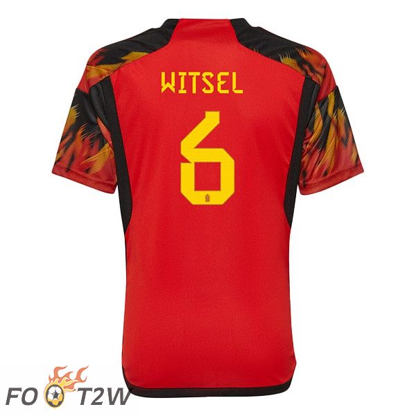 Maillots Equipe De Belgique (WITSEL 6) Domicile Rouge Coupe du monde 2022