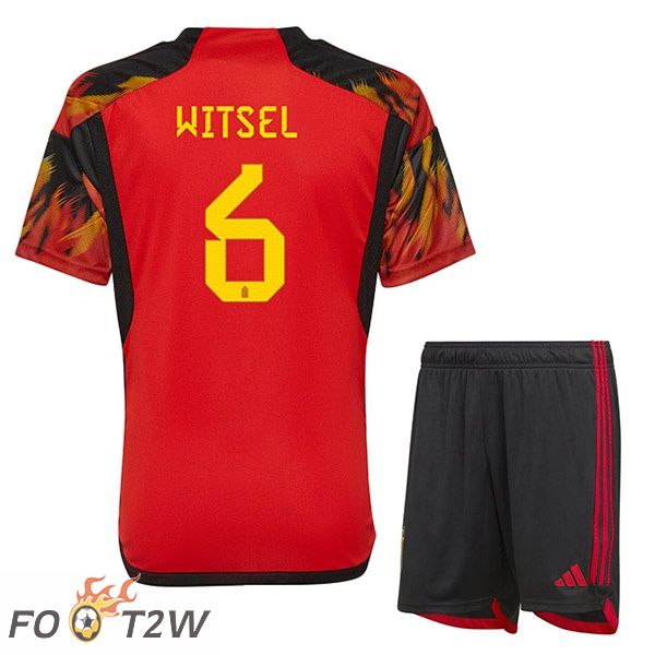 Maillots Equipe De Belgique (WITSEL 6) Enfant Domicile Rouge Coupe du monde 2022