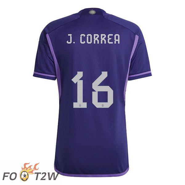 Maillots Equipe De Argentine (J.CORREA 16) Exterieur Pourpre Coupe du monde 2022