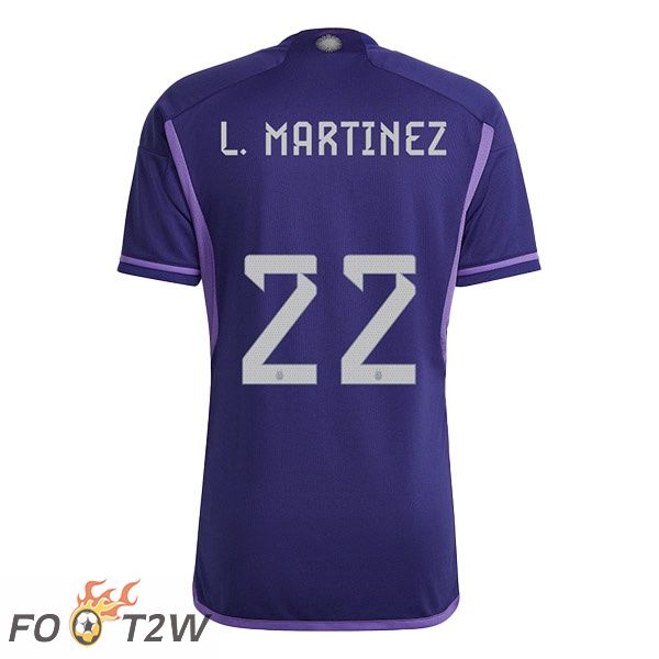 Maillots Equipe De Argentine (L.MARTINEZ 22) Exterieur Pourpre Coupe du monde 2022